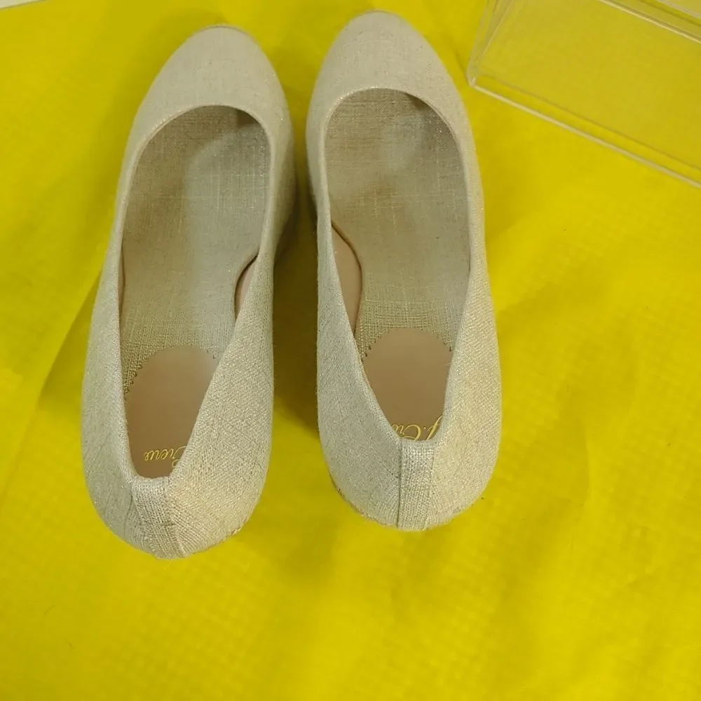 J. Crew Women’s Seville Espadrille Wedges Canvas Size 12. Gray